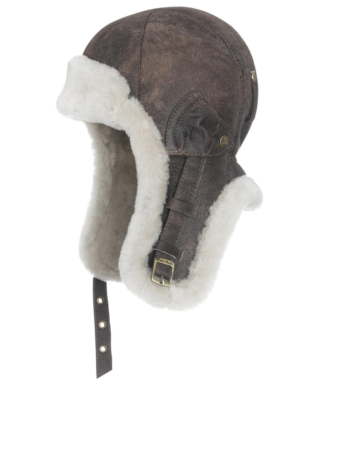 Leather trapper hat New gray cap with ear caps men pilot Etsy