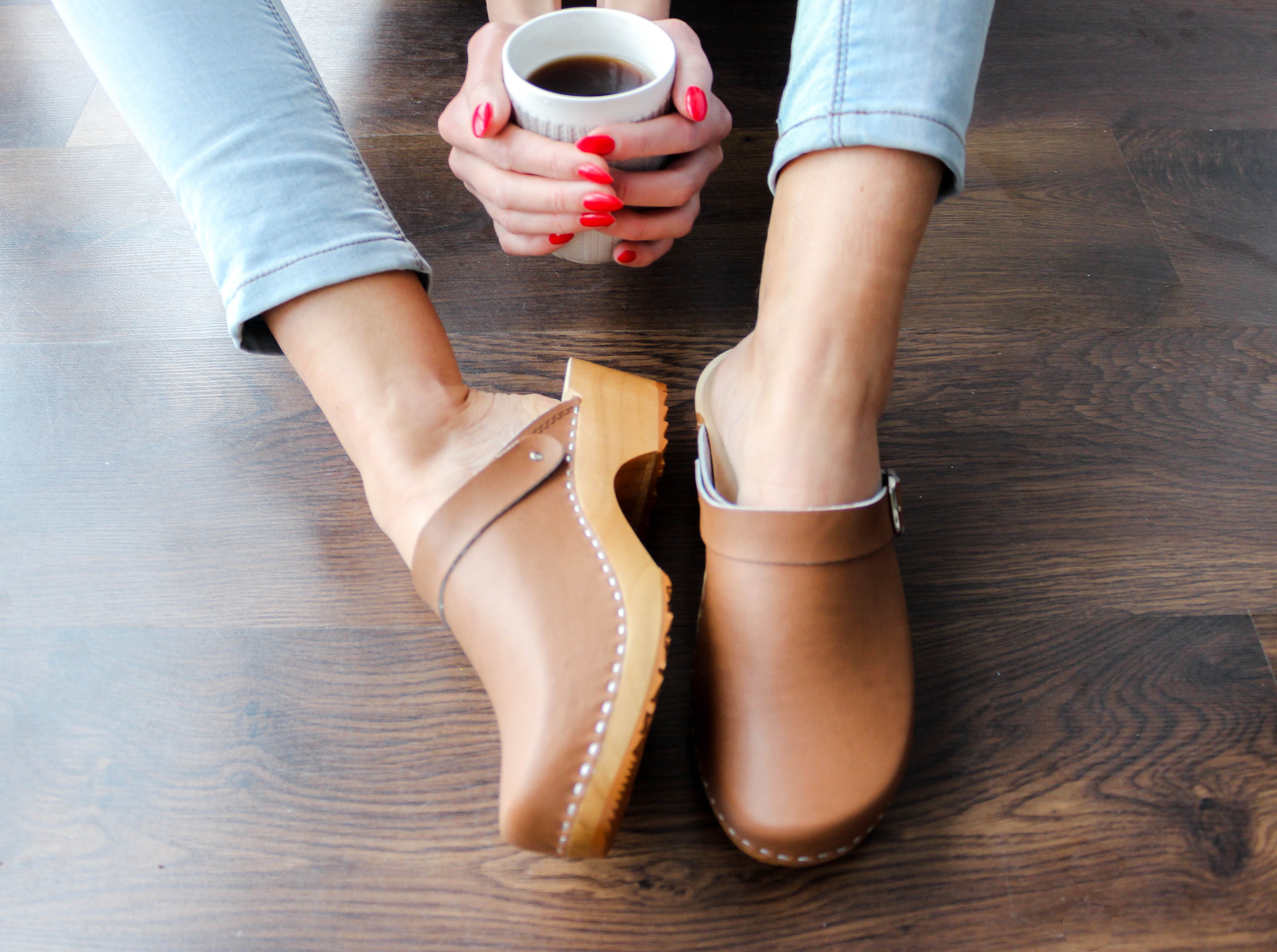 etsy wooden clogs