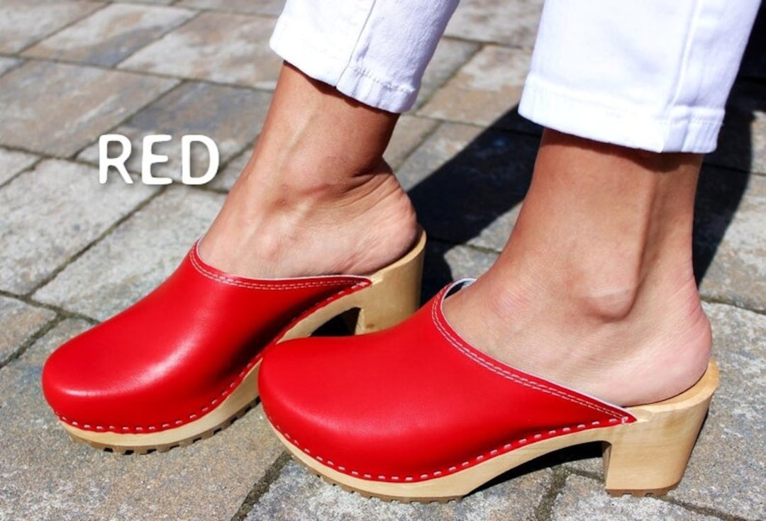 New Clogs Moccasins Wooden Clogs Women Clogs Leather Clogs Etsy