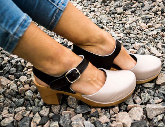 black sandal clogs