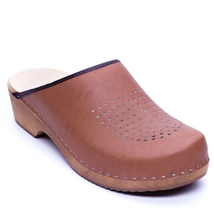 Tamancos suecos Mocassins Tamancos de madeira Tamancos femininos Tamancos de couro Tamancos Tamancos masculinos Botas Mocassins masculinos Tamancos de madeira Tamancos sandálias marrons presente
