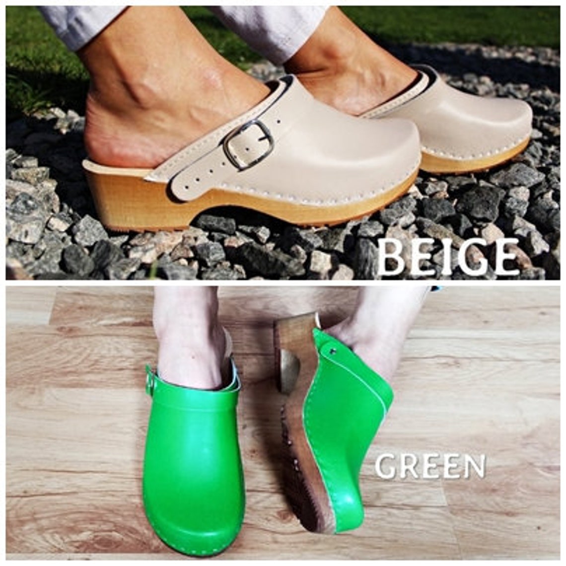 Zuecos suecos Mocasines Zuecos de madera Zuecos de mujer Etsy España
