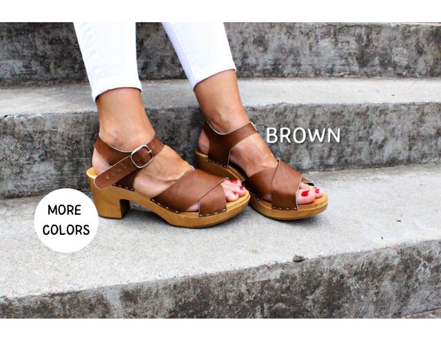 leather world designs clogs