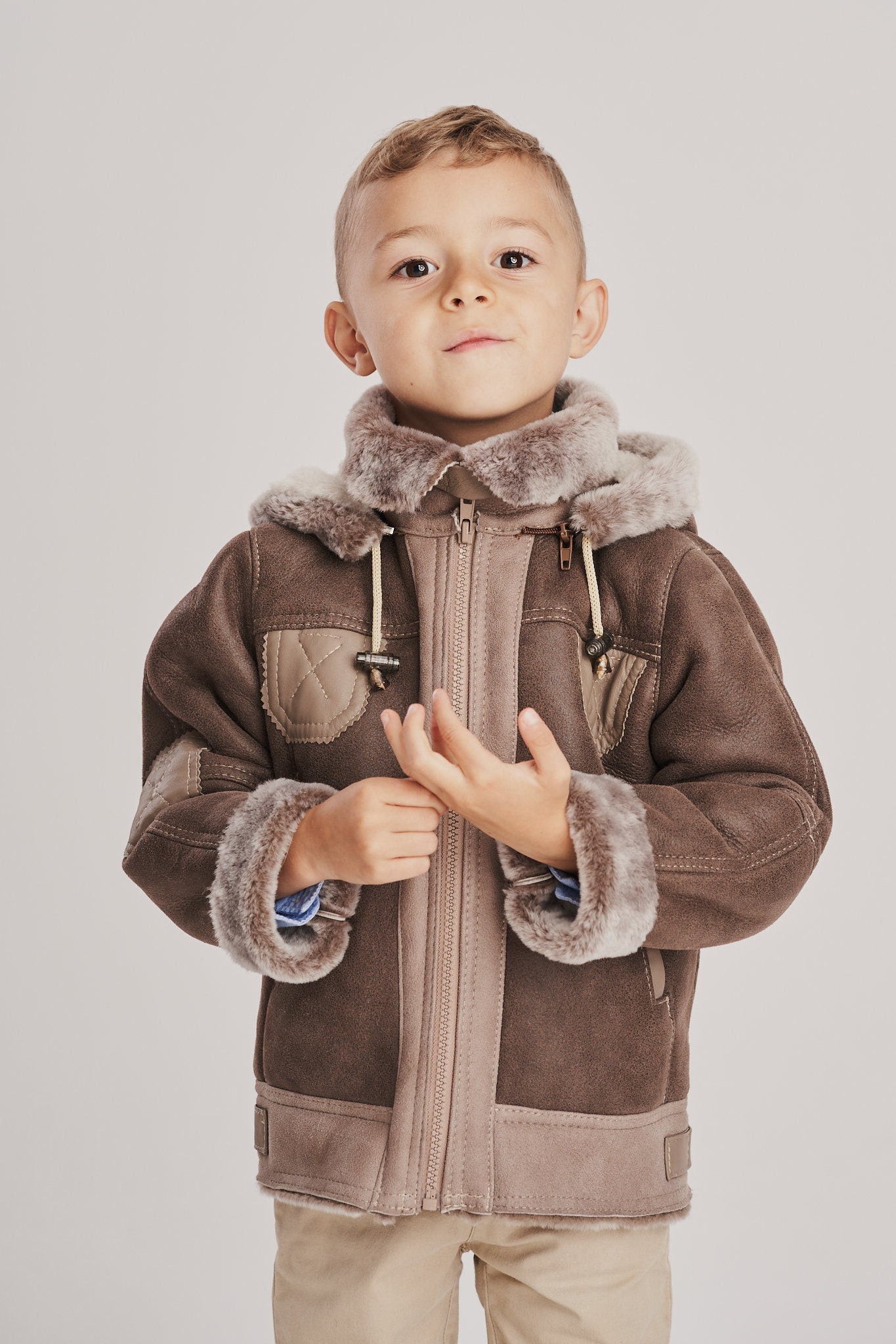 Boy shearling coats hotsell