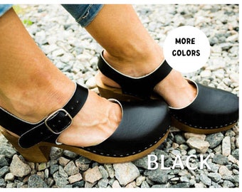 Clogs Moccasins Wooden sandals high heel Women clogs Leather clogs Clog Womens clogs Boots Womens clogs Clogs boots Clogs sandals black dark