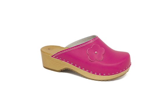 LEON 360 Zuecos Zapatos Zapatillas de Cuero para Mujer 