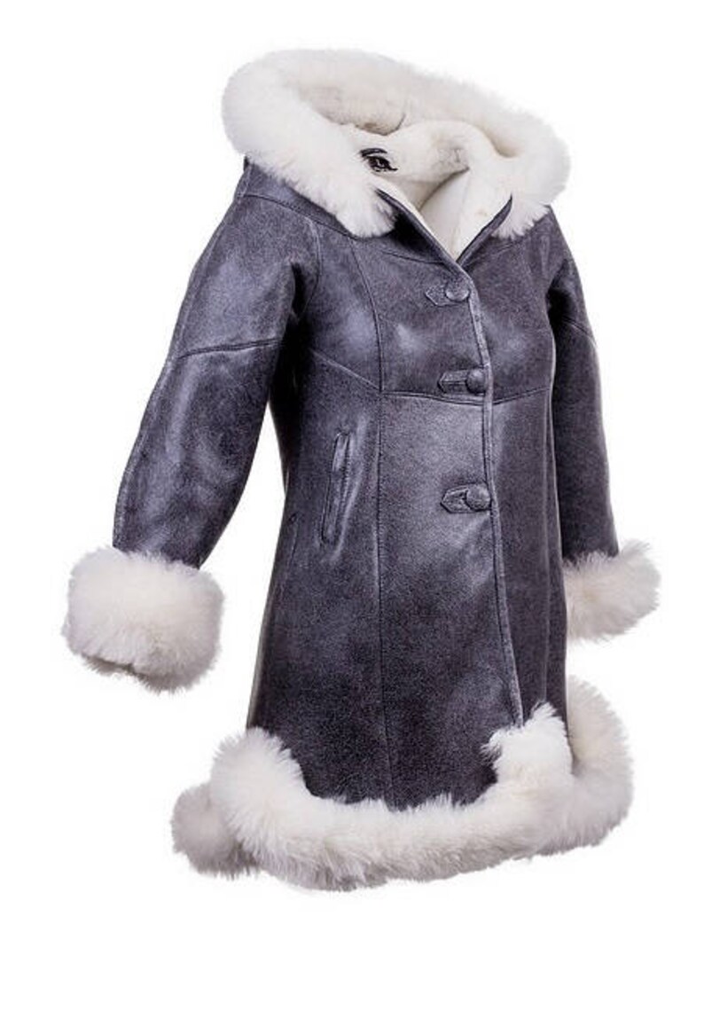 New LEATHER SHEEPSKIN coat for children Kids shearling jakcket Etsy