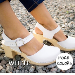 clogs leather Swedish clogs Wood clogs Handmade wooden womens sandals shoes Platform sandals Sandals Platform shoes high heel sandals boots