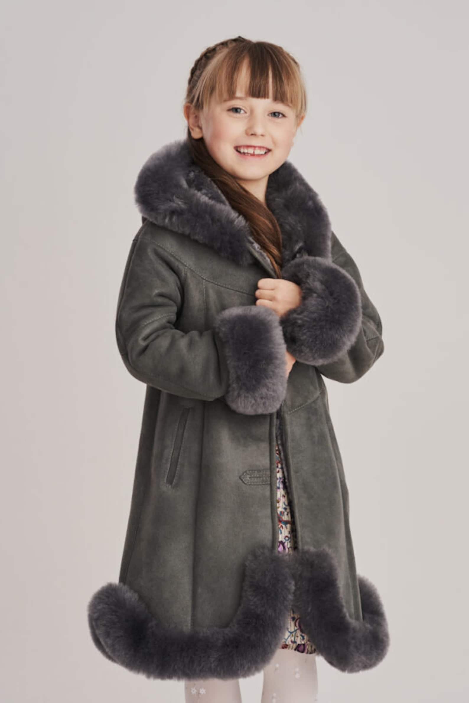 Children SHEARLING Jacket Sheepskin Coat for Girl Shearling Etsy