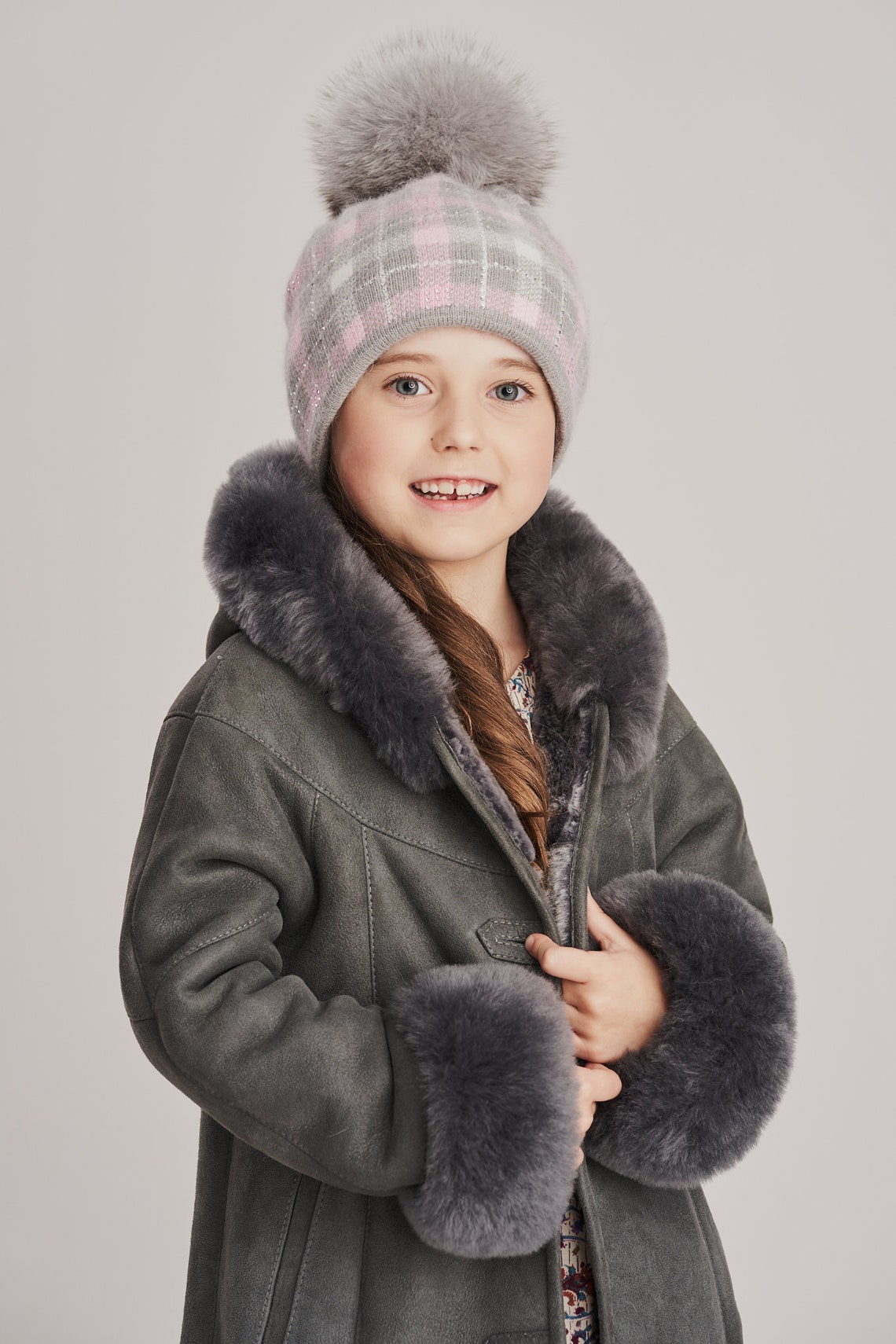 Children SHEARLING Jacket Sheepskin Coat for Girl Shearling Etsy