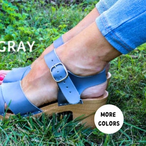 Leather sandals  wooden sandals Women sandals Leather sandals Clog Womens sandals  Womens clogs Wood sandals Clogs brown sandals  black mule