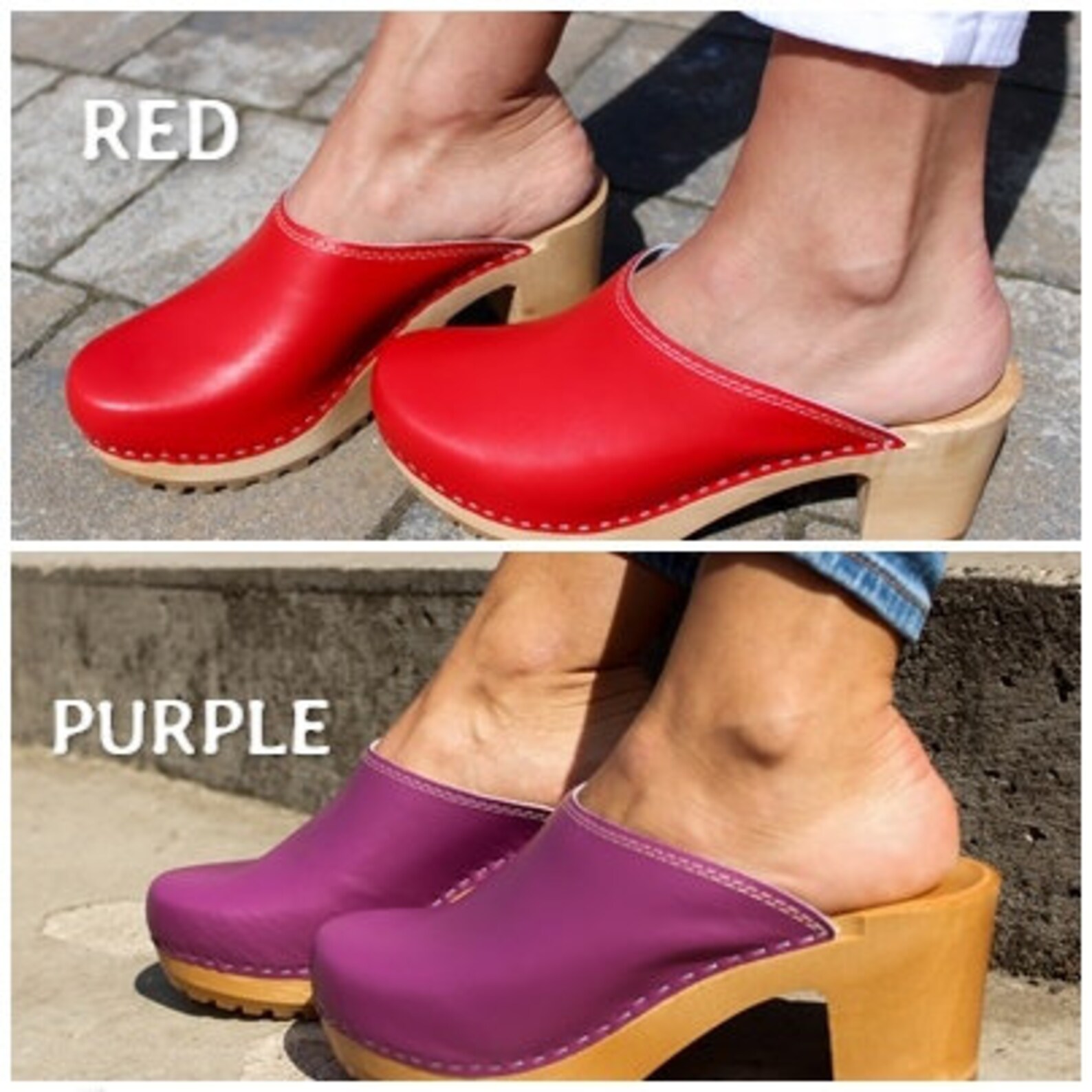 New Clogs Moccasins Wooden Clogs Women Clogs Leather Clogs Etsy