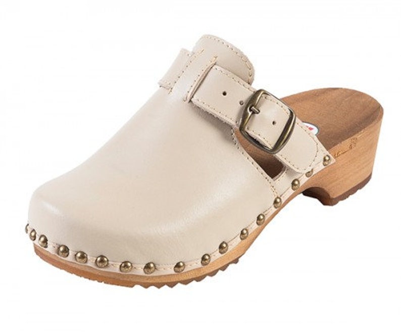 Leather clogs black sandals handmade Sandals Wooden clogs swedish clogs Handmade clogs Gift for women mules wood clog suede leather sandals