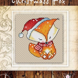 Christmas bear counted cross stitch pattern PDF Plastic canvas Cute animal Holiday decor Christmas tree ornaments embroidery
