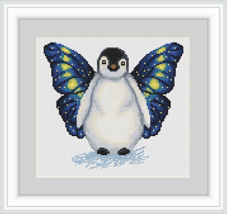 Christmas Penguin Counted Cross Stitch Pattern PDF Winter Etsy