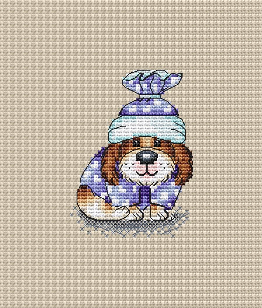 Little dog counted cross stitch pattern PDF Cute animal A Etsy
