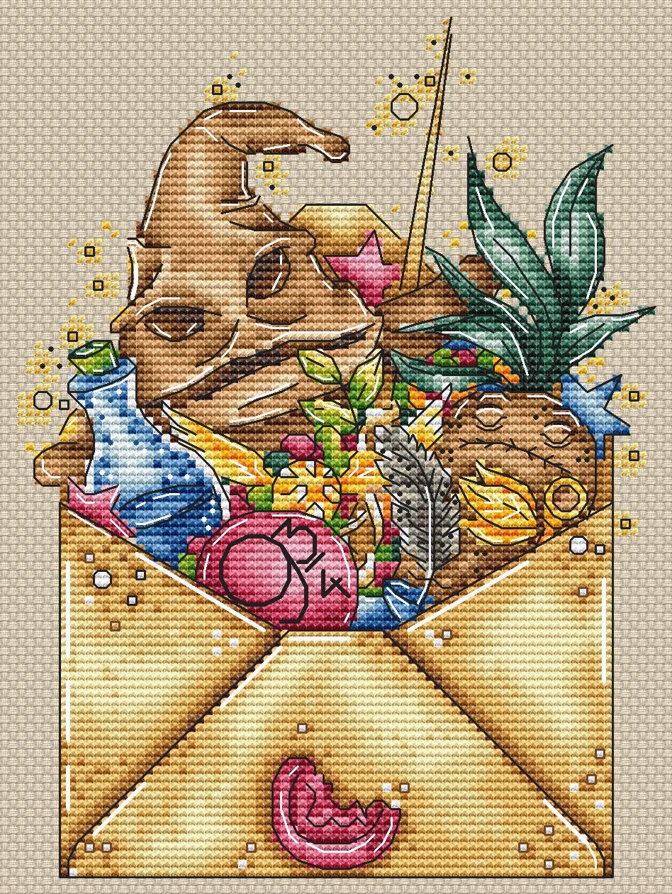 Harry Potter counted cross stitch pattern PDF Magic envelope Etsy