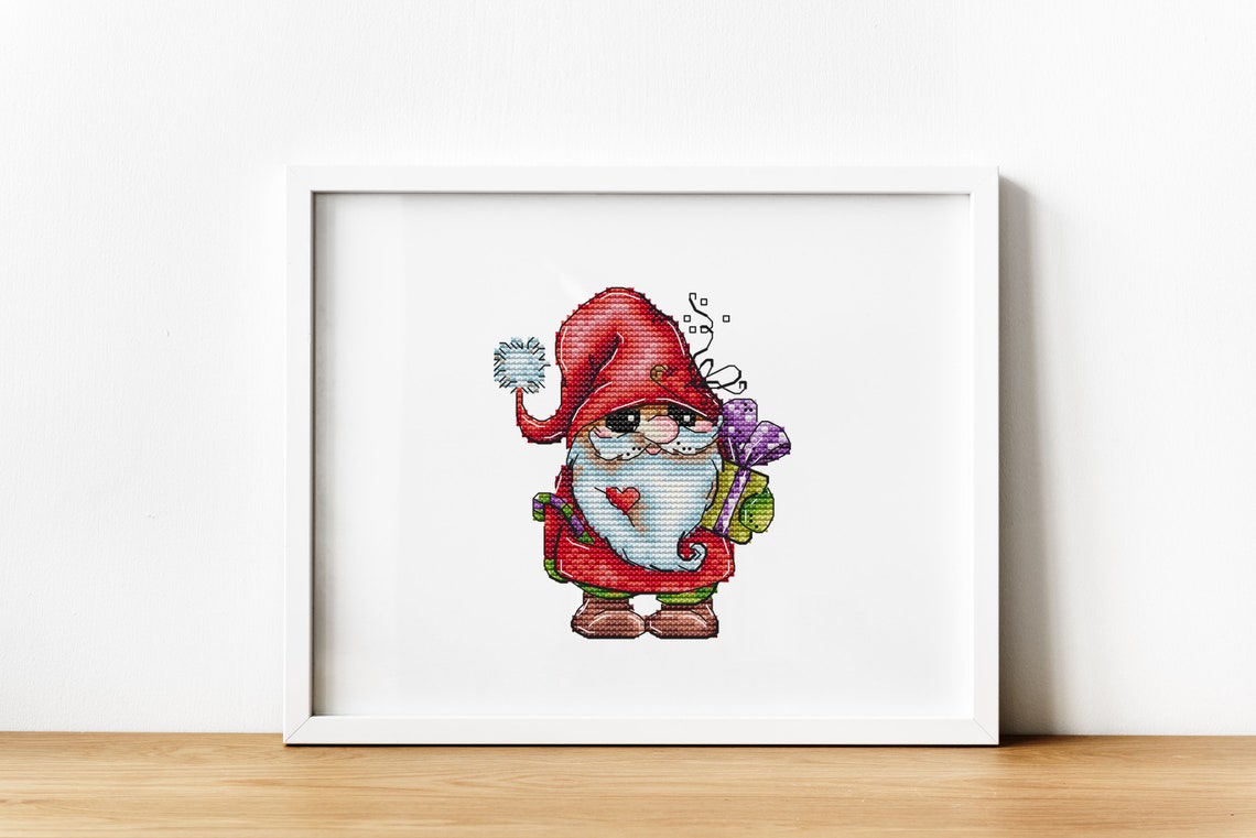 Christmas gnomes cross stitch pattern PDF Santas helpers Etsy christmas gnomes