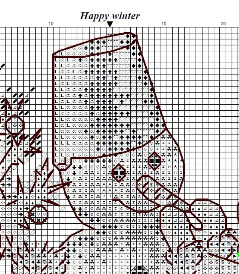 Christmas counted cross stitch pattern PDF Children and | Etsy