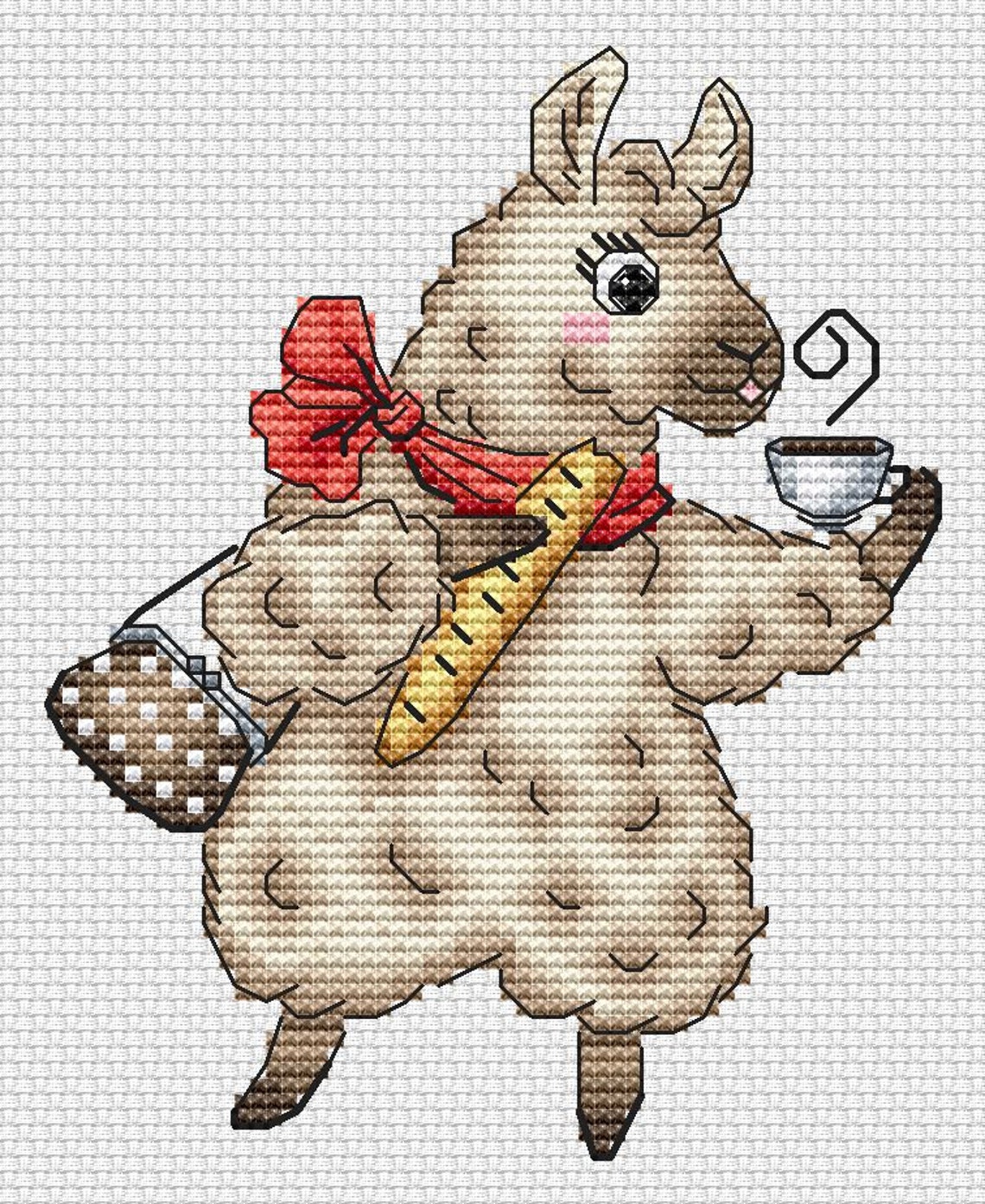 Llama counted cross stitch pattern PDF Cute alpaca No drama | Etsy