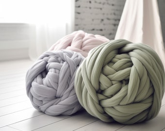 Fil épais de laine mérinos pour des projets de bras ou de tricot à la main, mèche épaisse géante pour le filage et le tissage, cadeau de bricolage pour maman, femme, grand-mère