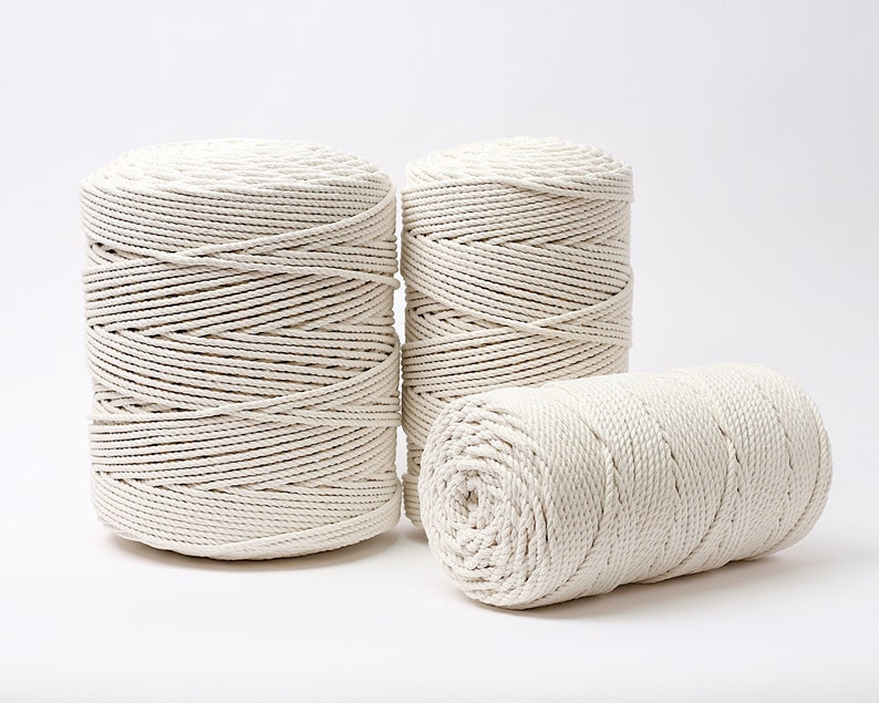 4.5mm natural cotton macrame rope 3 ply