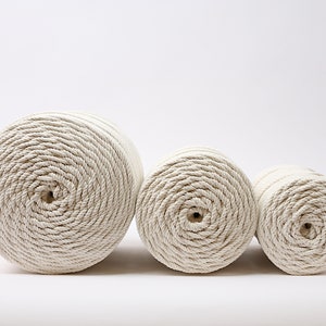 various sizes of cotton macrame cord
