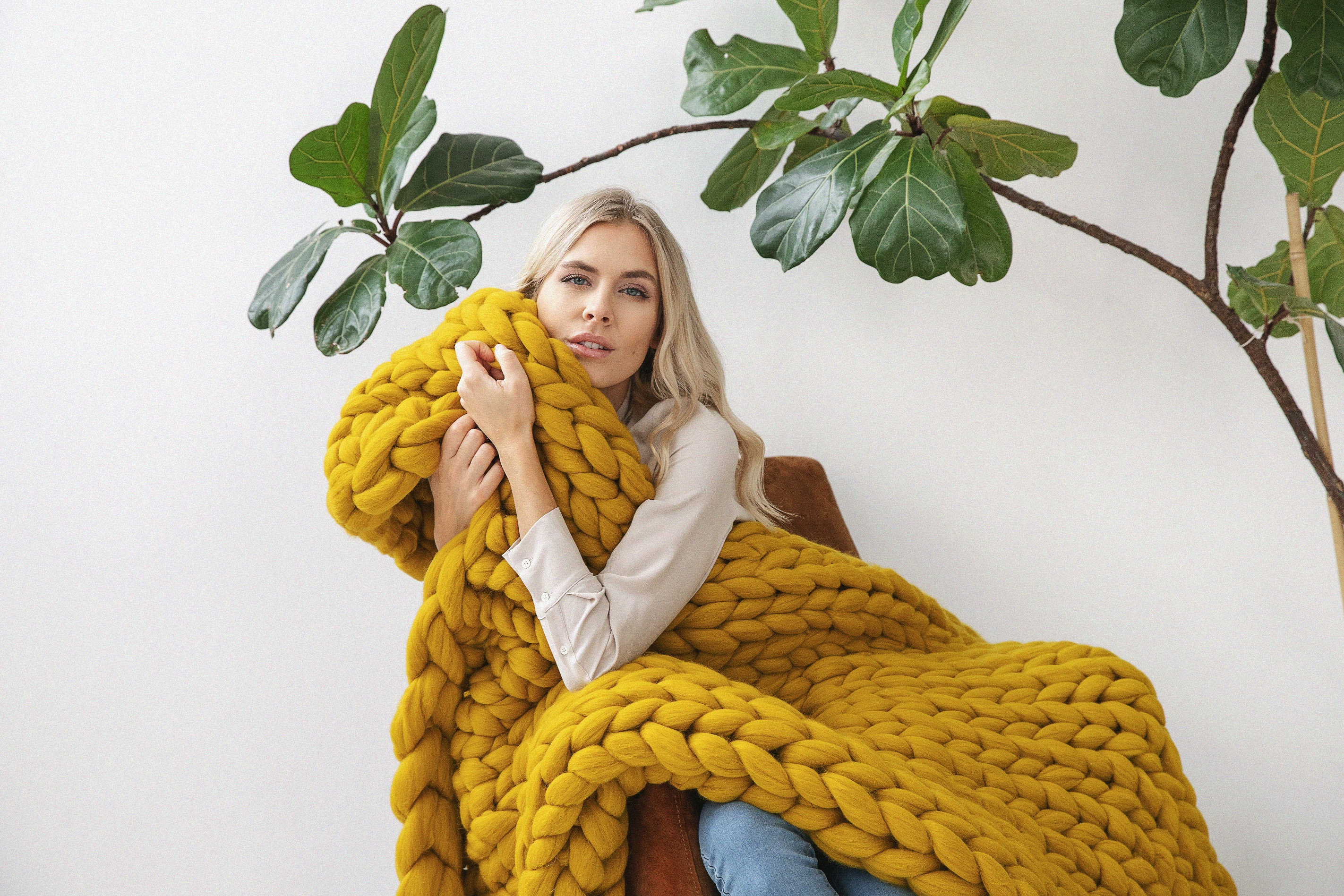 Chunky Yarn SALE 100 Merino Wool Roving for Arm Knit Bulky Etsy Canada