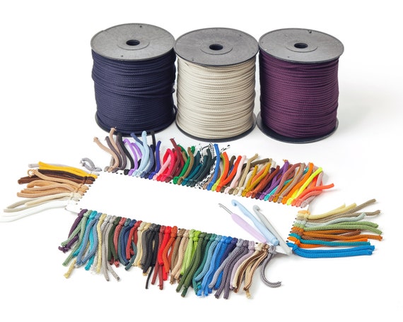 3mm Braided Macrame Cord With Filling for Various Macrame Projects, Polyester  Cord, Craft Supplies More Than 70 Colors 