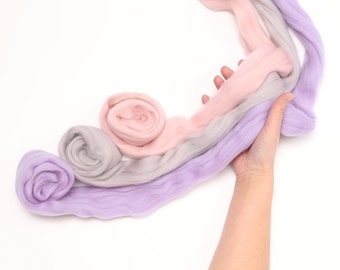 Merino Roving: Suministros para fieltrar e hilar fibras artesanales