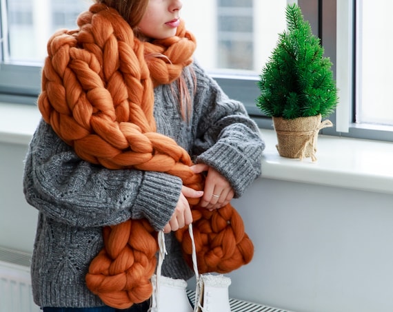 Arm knitting scarf hotsell