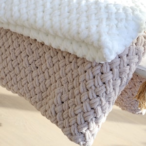 Cozy puffy blanket throw, fluffy blanket for sofa or couch, blanket throw baby shower gift or Mothers Day gift