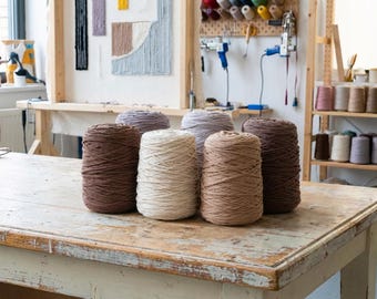 Hilo para hacer alfombras, crochet, tejido y amigurumi (8 capas, 400 g, 14 oz)