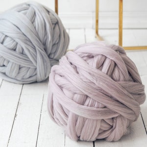 Filato di lana grossa in SALDO! Filato di lana merino 100% per lavoro a maglia a braccio o a mano, filato gigante spesso per lavori a maglia grossa, regalo fai da te di tendenza per Natale.