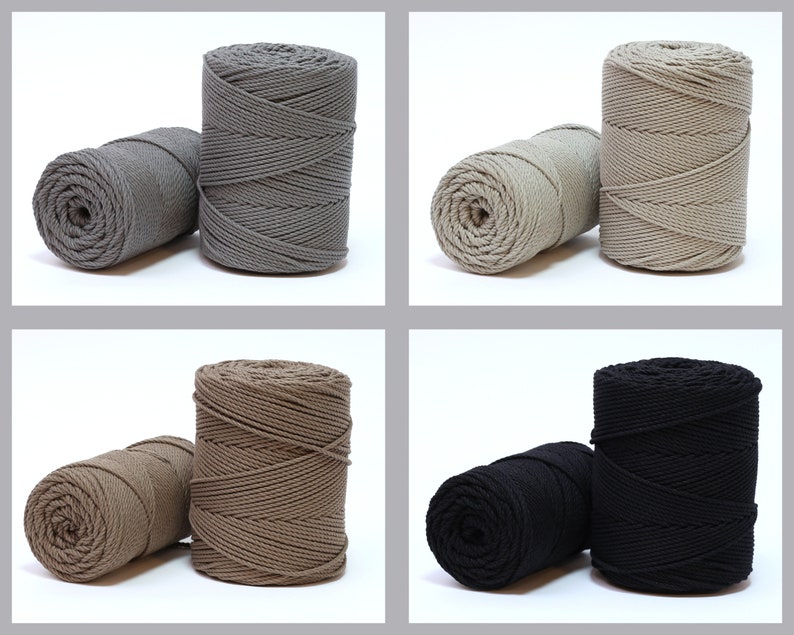 cotton cord in various colours