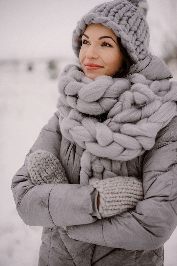 Cold Shoulder Sweater & Cozy Scarf