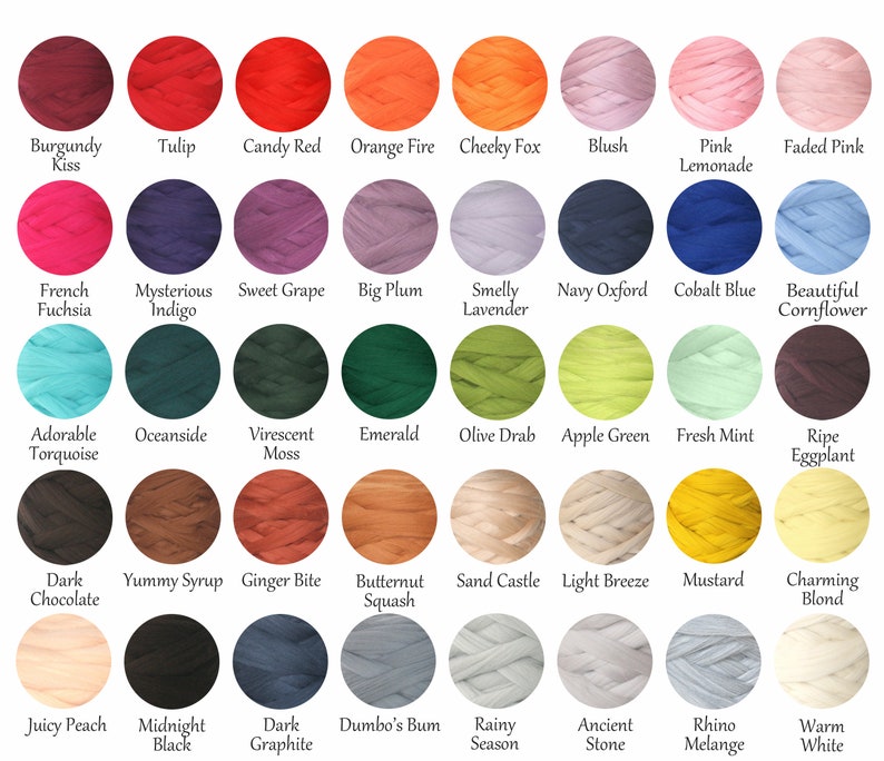 chunky wool colour chart