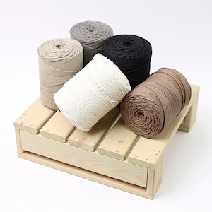 various colours of macrame cotton string