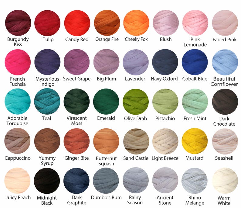 chunky yarn color swatch