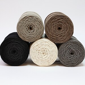 4mm macrame cotton rope in various colours