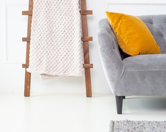 Manta acolchada tejida a mano: suave y acogedora