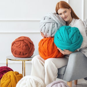 Super Chunky Yarn Sale! Jumbo Giant Bulky Merino Wool Roving for Hand or Arm Knitting and DIY Crafts, Perfect Mothers Day Gift For Knitters