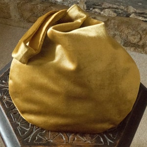 Gold French Velvet Japanese Knot Bag