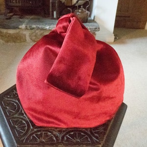 Red French Velvet Japanese Knot Bag