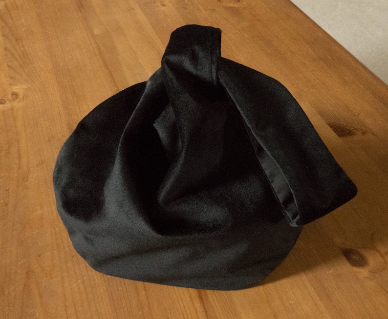 Black Velvet Japanese Knot Bag image 3