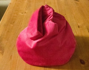 Hot Pink Velvet Japanese Knot Bag