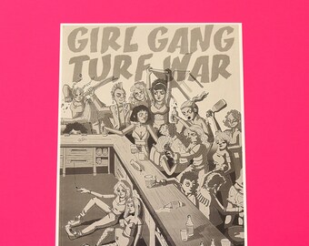 Girl Gang Turf War - A4 Print