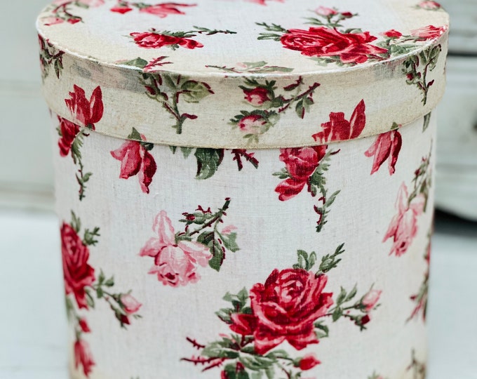 Shabby Chic Roses Paper Mâché Keepsake Box , Oval , Made With 1920 ...