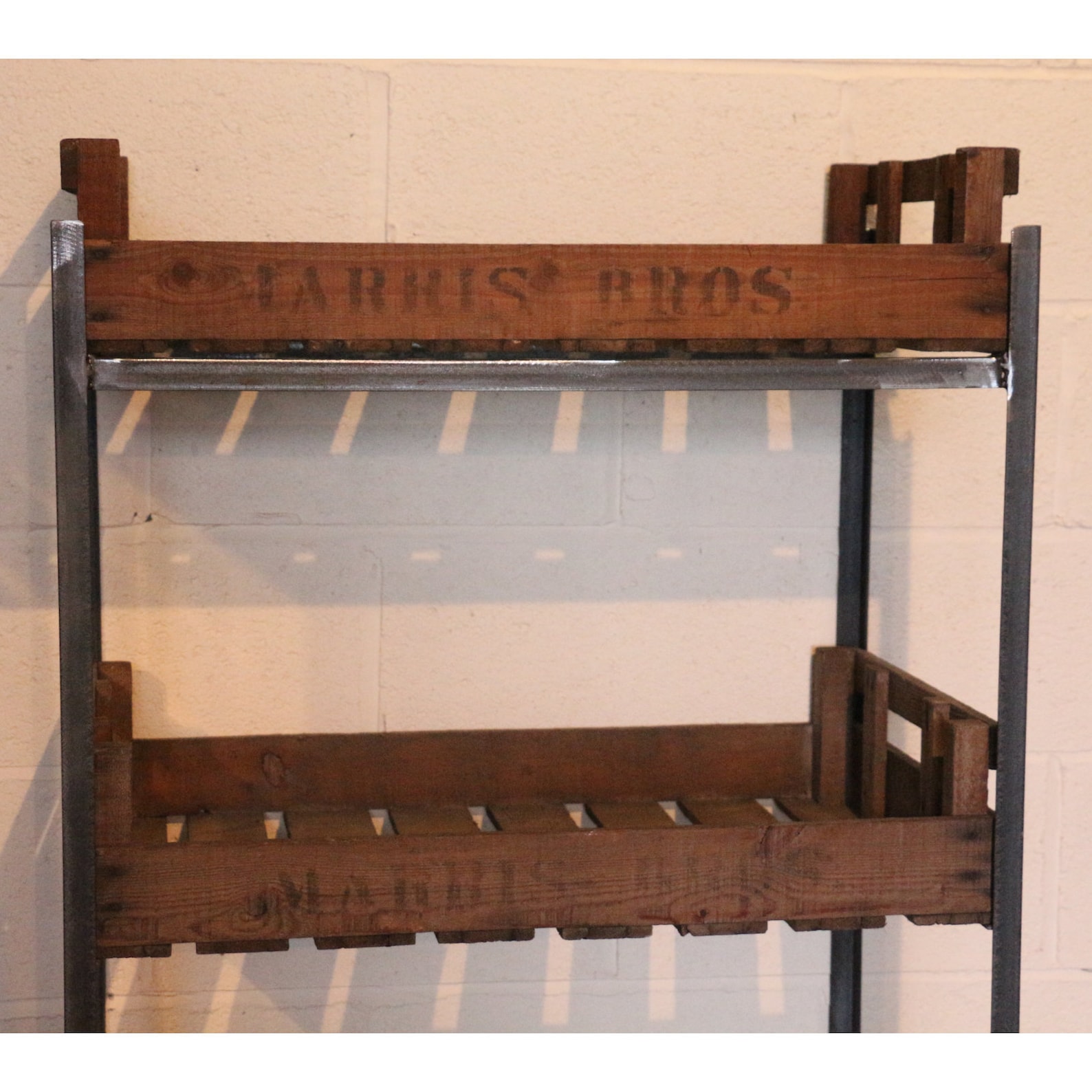 A Large Vintage Rustic Bakers Rack Shop Display Stand Etsy