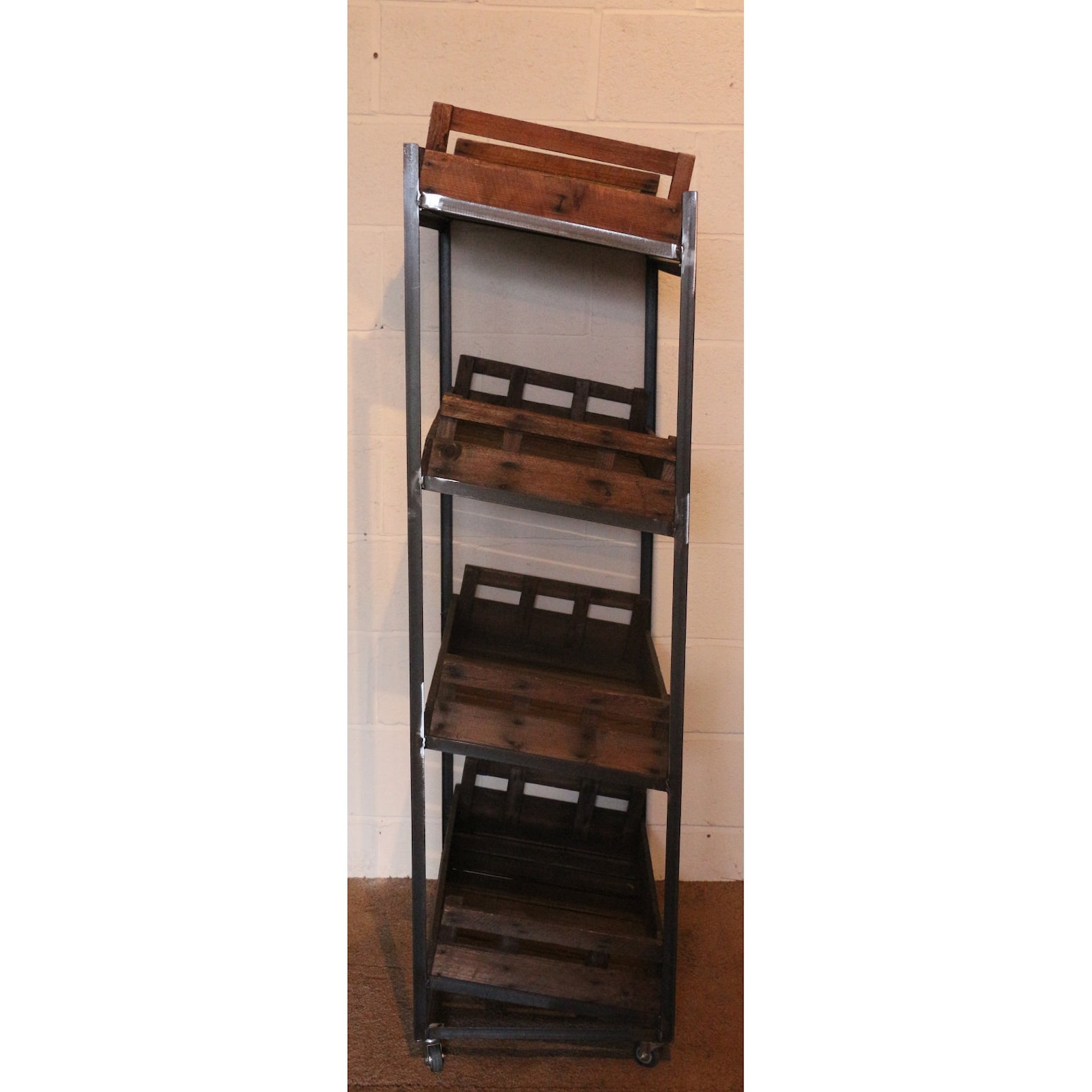 A Large Vintage Rustic Bakers Rack Shop Display Stand Etsy UK